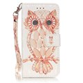 S4 S5 S6 edge S7 S7edge 3D Owl Case PU Leather Flip Phone Cases Cover For