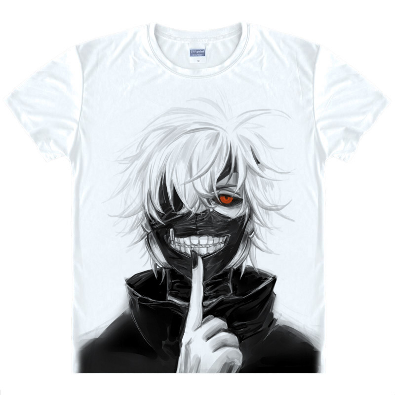 Tokyo Ghoul T shirt kawaii Japanese Anime tshirt Handmade Manga Shirt Cute Cartoon Ken Kaneki Cosplay