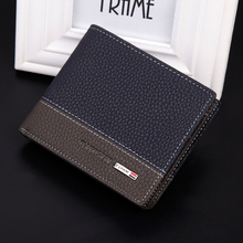 Hot 2015 New Designer brand business black leather Men wallets short purse card holder fashion carteira masculina couro QB1268