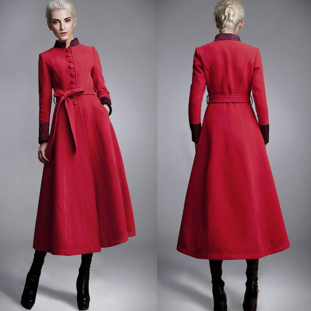 Long Womens Dress Coats Model Orange Wonderful 2017 Autumn Winter Fashion Lady Dress Coat Women39s Long Wool
