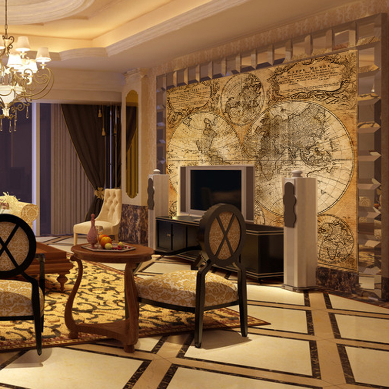Compra antiguo mapa wallpaper online al por mayor de China, Mayoristas