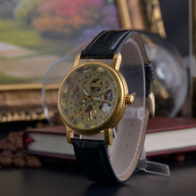2015 Brand Winner Luxury Fashion Casual Stainless Steel Men Mechanical Watch Skeleton Hand Wind Watch For