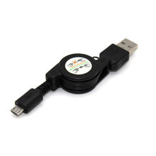 Newest Micro USB A to USB 2 0 B Male Retractable Data Sync Charger Cable Cord