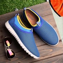 2016 Summer Style Men Shoes Male Lazy Network Shoes Man Foot Wrapping Breathable Mesh Shoes Men Drop Shipping Size Plus 38-47