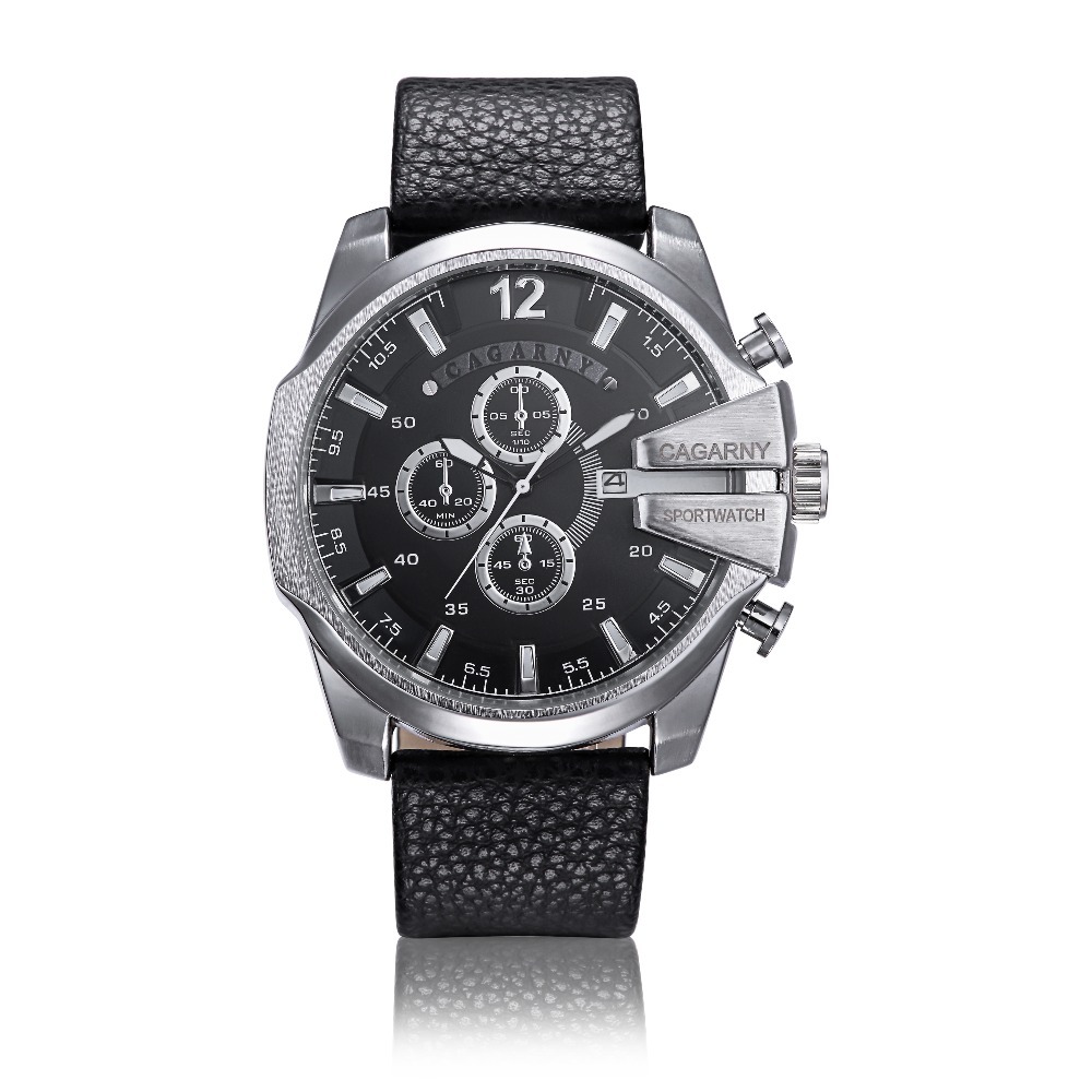 Wholesale Big Face Luxury Style man's Watch Quartz Wrist Watch With PU