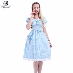 Rolecos-2016-Summer-Style-Cotton-Blue-Floral-Short-Dress-Girls-Vestidos-Short-Sleeve-for-Women-Dresses