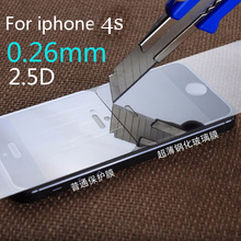 New tempered glass HD Premium Real Film Screen Protector for iPhone 4 for iPhone 4S