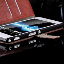 M2 Full Body Protect Case Vintage PU Leather Cover For Sony Xperia M2 D2302 D2303 S50h