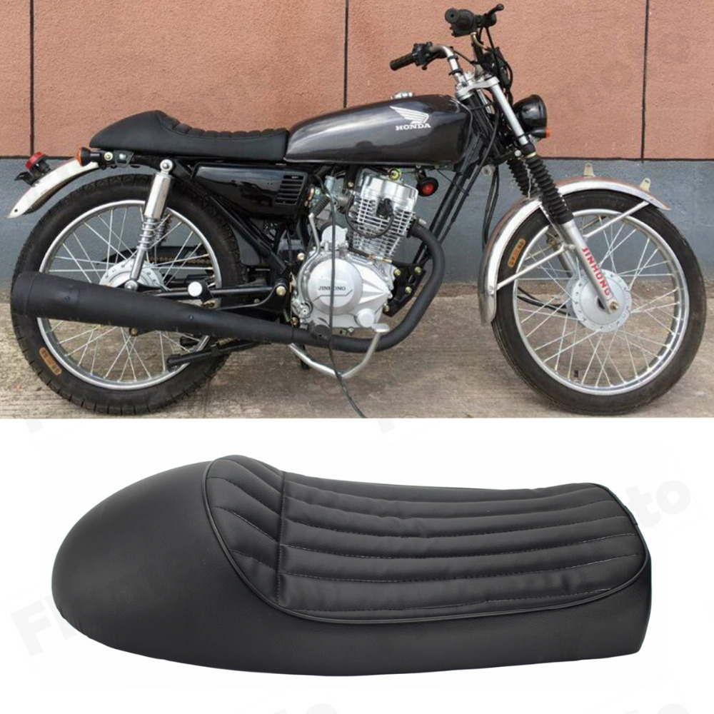 Motorcycle New Black Vintage Hump Cafe Racer Seat For ...