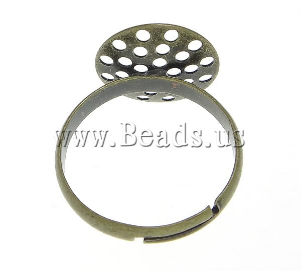 Free shipping!!!Brass Sieve Ring Base,Female Jewelry, antique bronze color plated, nickel, lead & cadmium free, 13.50x13.50mm