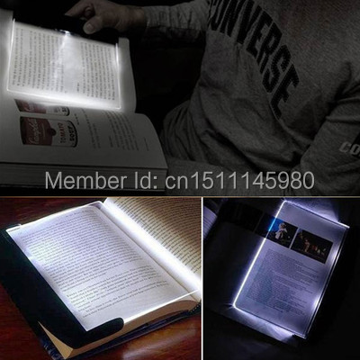 Free Shipping Magic Night Vision Light LED Reading Book Flat Plate Portable Car Travel Panel wGZ