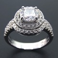 2016 Vintage Wedding Rings Set For Women White Gold Plated Party Rings Fashion Love Rings