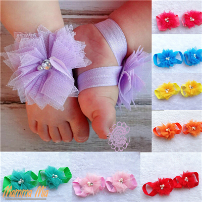 Wholesale 10pairslot Baby Barefoot Sandals Cute Newborn Toddler ...