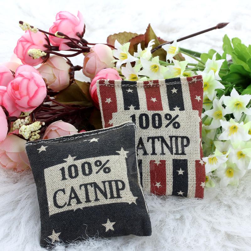 2PCS Cat Kitten Toys Catnip Pillow Cushion 7x6cm