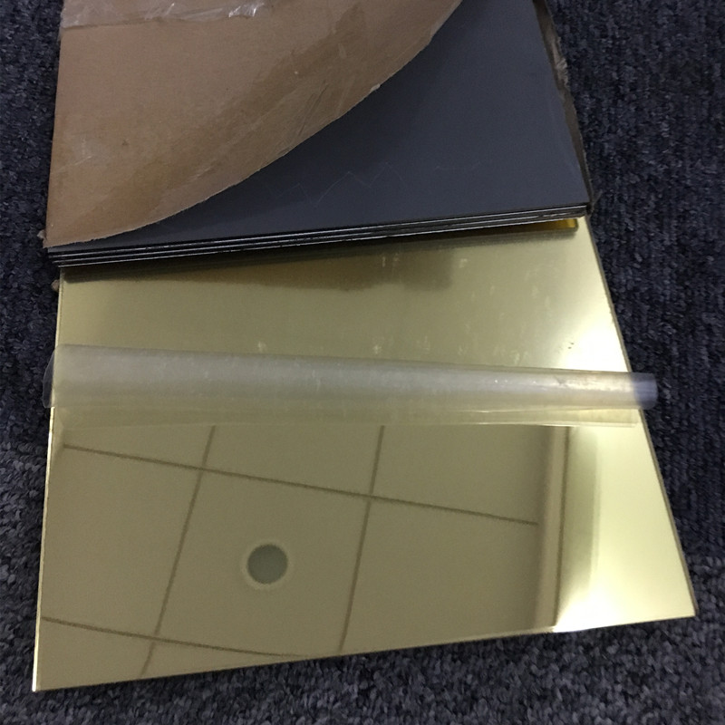 Description Picture 5 of item20pcs/lot 300x200x3mm Acrylic Gold Mirror Square Sheet Plastic Pier Glass Hotel Decorative Lens Not Easy To Broken