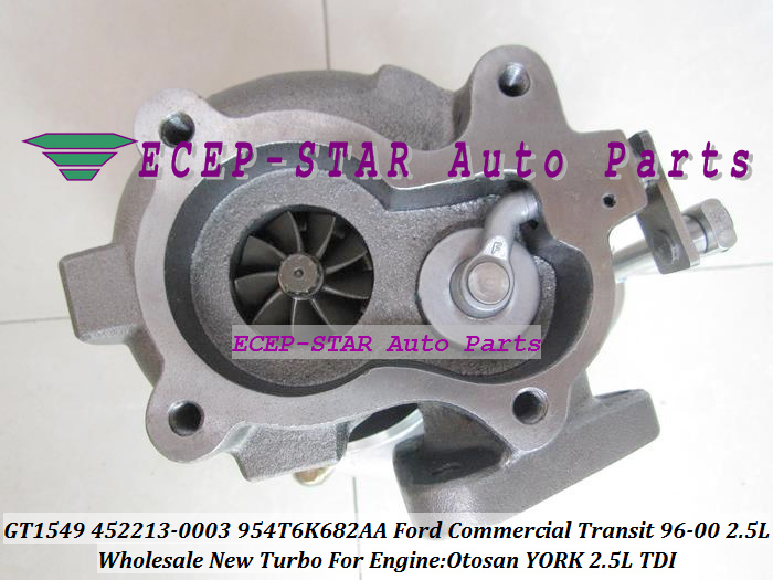 GT1549 452213-5003S 452213-0001 452213-0003 954T6K682AA Turbo Turbocharger For Ford Commercial Vehicle Transit van Otosan YORK 1997-00 2.5L TDI (8)