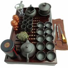 Tea set yixing kung fu tea set solid wood tea tray tea sea
