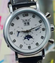 Jargar reloj mecánico completamente automático reloj para hombre blanco para hombre de moda j176
