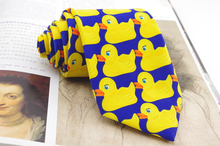 2015 high quality yellow ducky casual men tie hot TV show cartoon Necktie novelty fancy duck pattern tie 8cm width Free Shipping