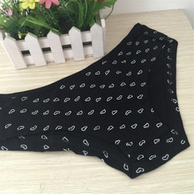 2016 Free Shipping Women Panties Heart Print Panties M L XL Sexy Underwear Women 2129