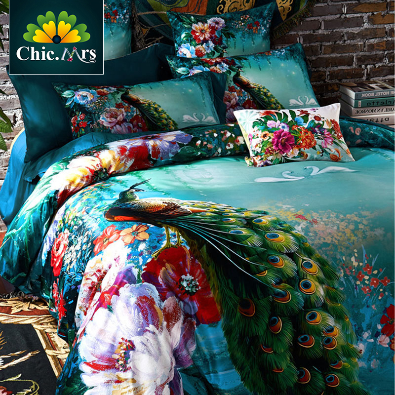 Popular Peacock King BeddingBuy Cheap Peacock King Bedding lots from