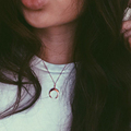 Boho Crescent Moon Necklace Simple gold and silver plated necklace For Women Charm Necklace XL431