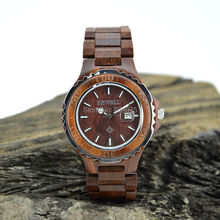 2015 nueva marca moda hombres madera reloj ocasional 30 m a prueba de agua de madera del reloj del reloj internacional envío envío / gota
