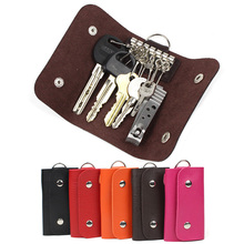 Fashion gifts Keys holder Organizer Manager patent leather Buckle key wallet case car keychain for Women Men brand free shipping