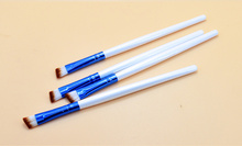 2 PCS LOT Hot Sale white Wooden Handle Eyebrow brush Woman s Makeup Brush Angled Brow