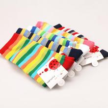 Min-order 3 pair Fall Winter Baby Long Colored Stripes Knee Socks Cute Toddler Girl Socks Leg Warmers Baby Long Socks