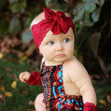 New Top Baby Headband 2016 Fashion Lace Bow Flower Knot Hair Band Baby Girl Headbands Hair Accessories For Baby Kids