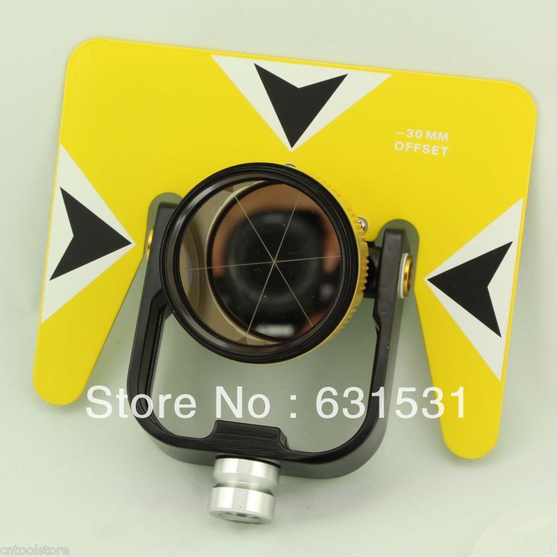 Yellow Color Single Prism with Bag for Total Station 5 8x11 Thread