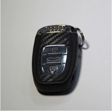 Hot 3D Carbon Fiber vinyl key cover key case key ring key sticker case for Audi A4 A6 RS4 A5 A7 A8 S5 RS5 8T Q5 S5 S6