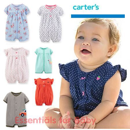 New 2015 summer Carters baby girl boy one pieces jumpsuits baby clothing short sleeve romper vestidos