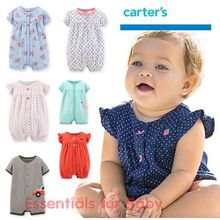 New 2015 summer Carters baby girl boy one pieces jumpsuits baby clothing short sleeve romper vestidos
