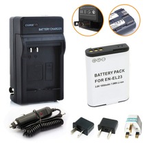 EN-EL23 EN EL23 Rechargeable Li-ion Battery + charger + Plug Adapter for Nikon COOLPIX P600 S810c P900 P610 Camera Free Shipping