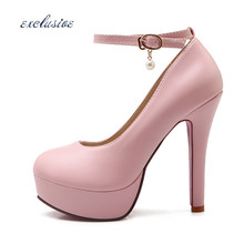 Buckle Strap Thin Heels Pumps Latest Sexy Red Sole Large Size EUR 32cm-46cm Shoes Black Beige Pink Handcrafted 12.5 cm Pumps