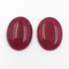 Vintage Classic Natural Stone Jewelry High Quality Noble Ruby 5X20mm Cabochonc Oval Beads (2 pcs)