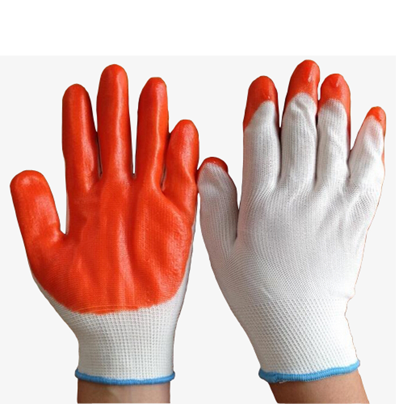 PVC Palm Coated Protective Glove Industrial Hand Protection Nylon PVC