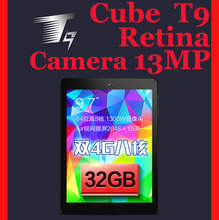 Original 9.7 Inch Cube T9/T9GT MTK8752 Octa Core 2GB/32GB Android 4.4 Tablet PC 2048*1536 Retina Screen 4G 13.0MP  Dual Camera