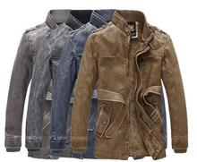 New Men’s leather jackets winter plus velvet jacket , long Trench coat hot men leather coat free shipping