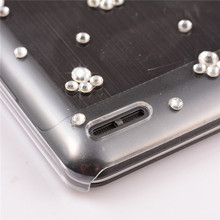 original Floral Rhinestone Case For lenovo A800 luxury Flower Mobile Phone Accessories diamond Crystal bling hard