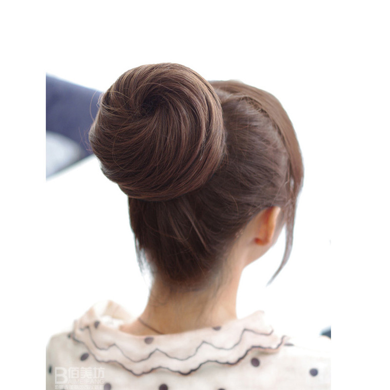 Новое поступление длинные прямые девушки женщины блюдо волос Bun парик синтетического мода хвост Scrunchie женщин шиньоны # l04041