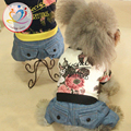 New Arrival warm Winter Puppy Dog Clothes England style Pets pet coat Jumpsuit jeans small big