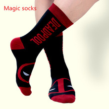 1Pairs Sport Brand The Avengers Cotton Men Socks ,Men’s Meias Masculinas Football Basketball Socks Male Elite Sox  Magic Socks