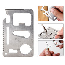 Stainless Steel Multi Credit Card Living Survival Outdoor Pocket Camping Tool Knife Saw Opener