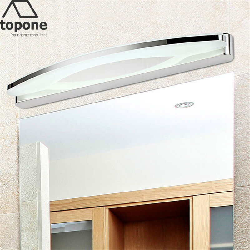 Waterproof 55CM 12W Bathroom LED Mirror Light Bedroom Stainless Steel Wall Lamp For Headboard Bathroom Light Wall Sconce Lamp