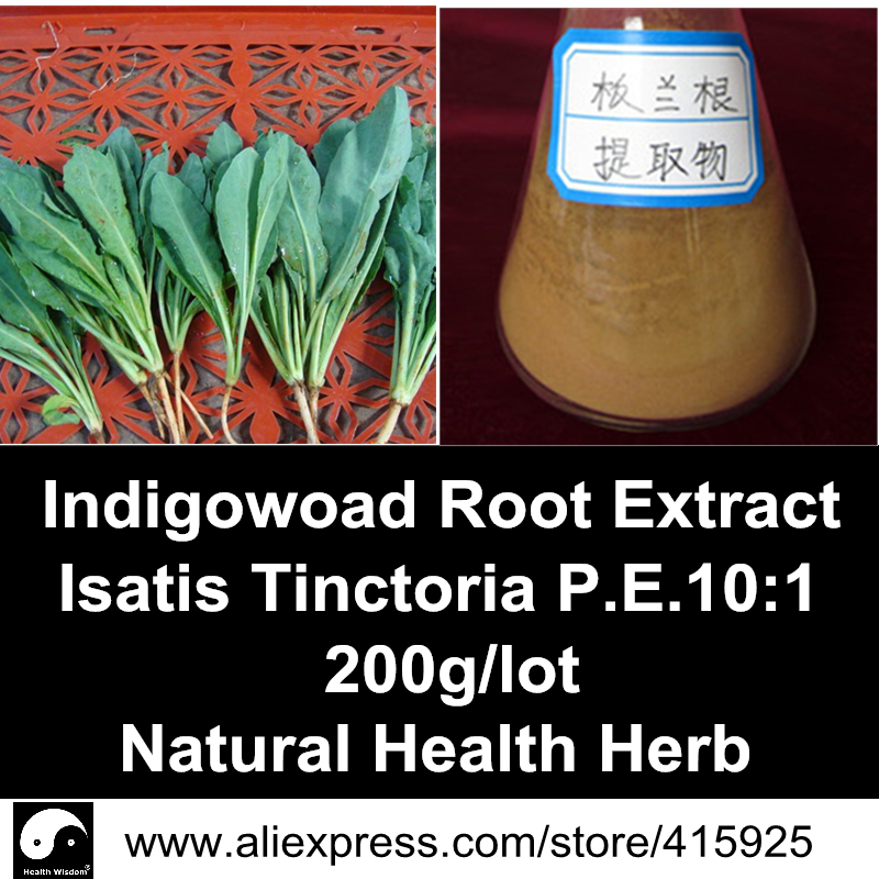 Radix Isatidis Extract Powder 200g Natural Isatis Tinctoria Health Care Herbal Indigowoad Root P.E. 10:1 Dietary Supplements