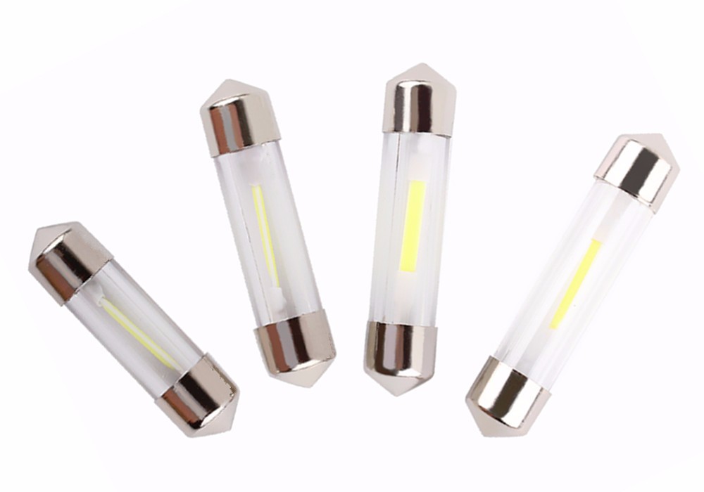 20pcs C5W COB Led Car Interior Bulbs 31mm 36mm 39mm 41mm Glass Lens