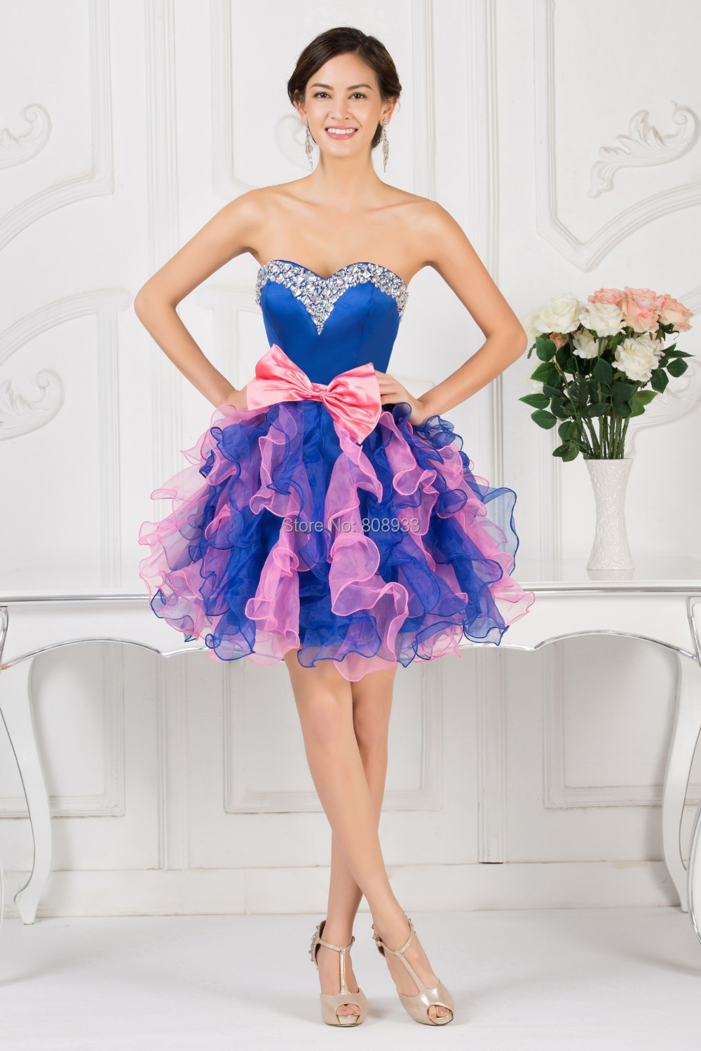 Sweetheart Cute Princess Short Prom Dresses 2015 Cheap Evening Dress ...